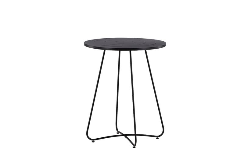 Bacong Cafébord 60 cm Rundt - Svart - Hagemøbler - Hagebord - Cafebord