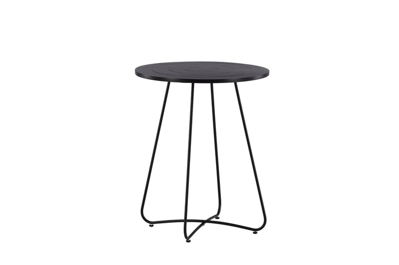 Bacong Cafébord 60 cm Rundt - Svart - Hagemøbler - Hagebord - Cafebord