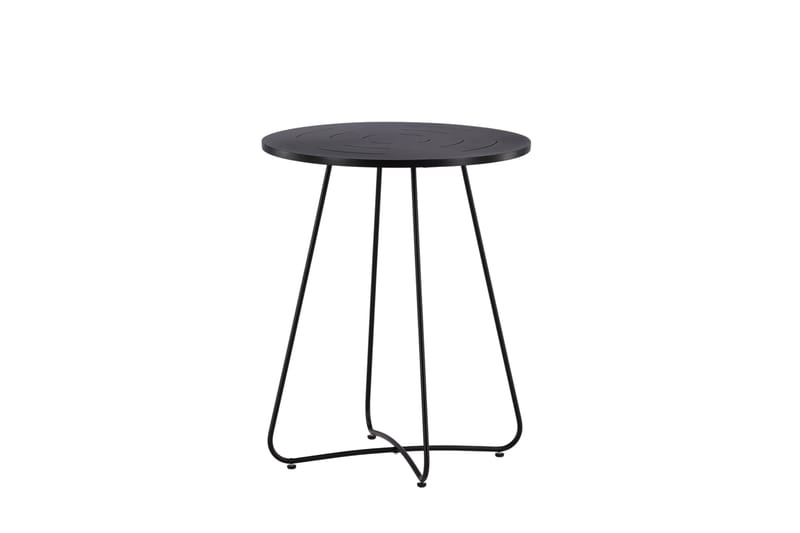 Bacong Cafébord 60 cm Rundt - Svart - Hagemøbler - Hagebord - Cafebord