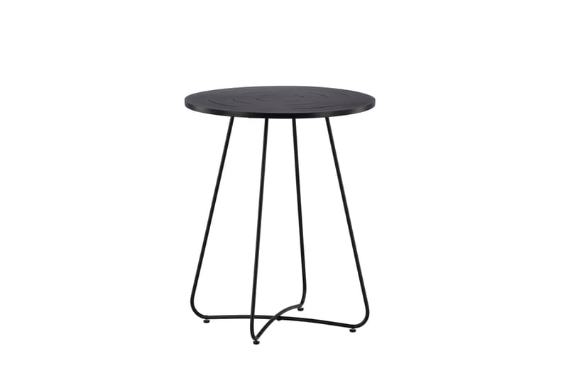 Bacong Cafébord 60 cm Rundt - Svart - Hagemøbler - Hagebord - Cafebord