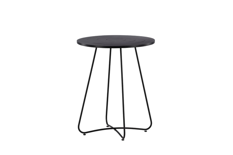 Bacong Cafébord 60 cm Rundt - Svart - Hagemøbler - Hagebord - Cafebord