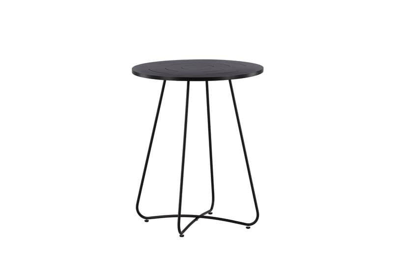 Bacong Cafébord 60 cm Rundt - Svart - Hagemøbler - Hagebord - Cafebord