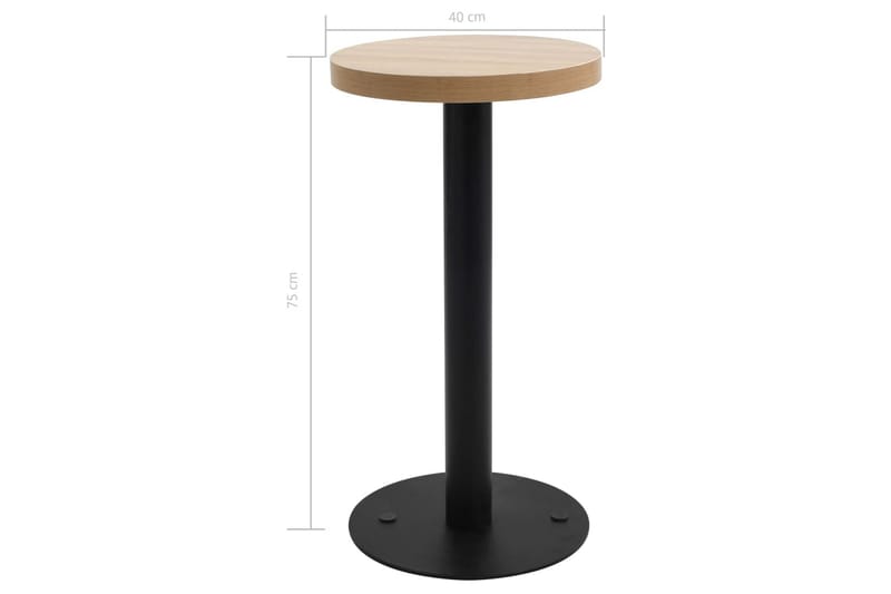 Bistrobord lysebrun 40 cm MDF - Brun - Hagemøbler - Hagebord - Cafebord