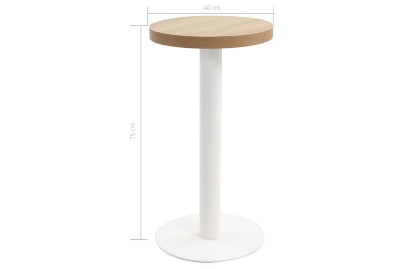 Bistrobord lysebrun 40 cm MDF - Brun - Hagemøbler - Hagebord - Cafebord