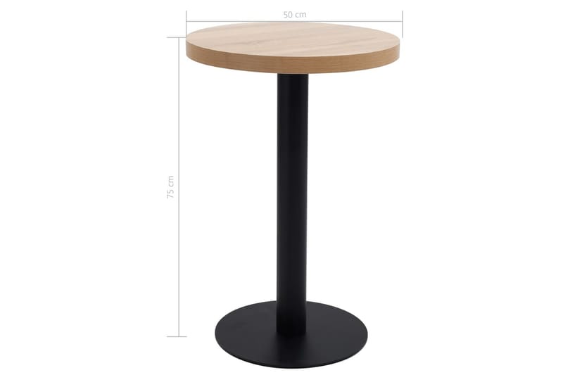 Bistrobord lysebrun 50 cm MDF - Brun - Hagemøbler - Hagebord - Cafebord