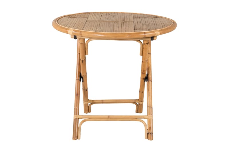 Cane Cafébord Rund 80 cm - Brun - Hagemøbler - Hagebord - Cafebord