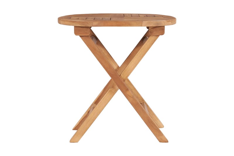 Sammenleggbart hagebord 45 cm heltre teak - Brun - Cafebord - Balkongbord