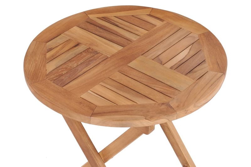 Sammenleggbart hagebord 45 cm heltre teak - Brun - Cafebord - Balkongbord