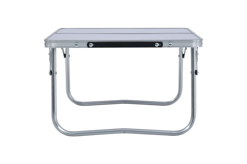 Sammenleggbart campingbord hvit aluminium 60x40 cm - Hagemøbler - Hagebord - Campingbord