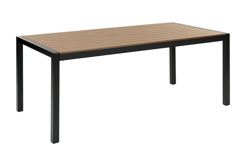 Pereta Spisebord 180x90 cm - Lys Brun/Sort - Hagemøbler - Hagebord - Spisebord ute