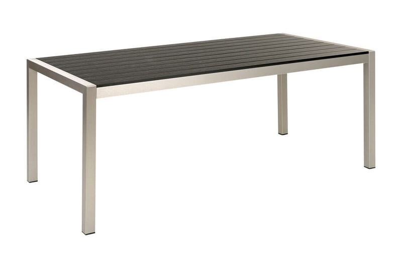 Pereta Spisebord 180x90 cm - Svart/Sølv - Hagemøbler - Hagebord - Spisebord ute