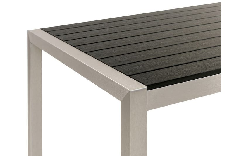 Pereta Spisebord 180x90 cm - Svart/Sølv - Hagemøbler - Hagebord - Spisebord ute