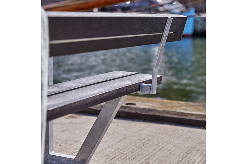 PLUS Ryggstøtte til Bord/Benksett 177 cm Sort - Hagemøbler - Hagebord - Piknikbord