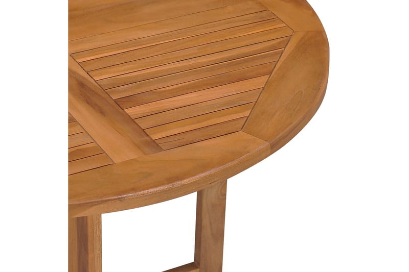 Sammenleggbart hagebord Ø90x75 cm heltre teak - Brun - Hagemøbler - Hagebord - Spisebord ute