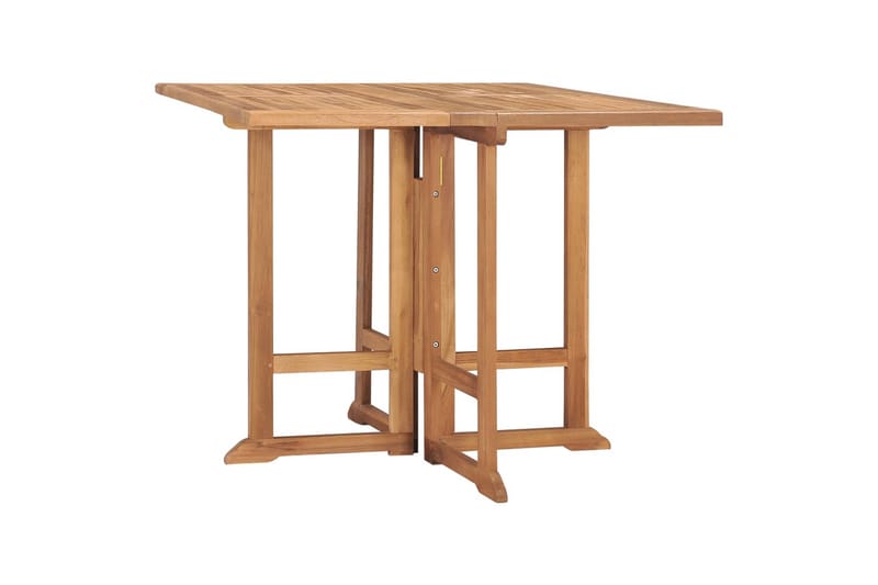 Sammenleggbart hagebord 90x90x75 cm heltre teak - Brun - Hagemøbler - Hagebord - Spisebord ute