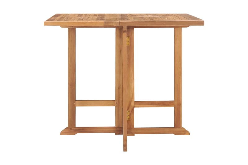 Sammenleggbart hagebord 90x90x75 cm heltre teak - Brun - Hagemøbler - Hagebord - Spisebord ute