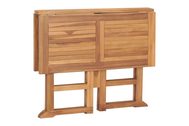 Sammenleggbart hagebord 90x90x75 cm heltre teak - Brun - Hagemøbler - Hagebord - Spisebord ute