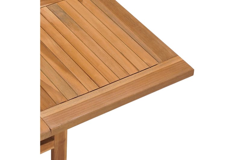 Sammenleggbart hagebord 90x90x75 cm heltre teak - Brun - Hagemøbler - Hagebord - Spisebord ute