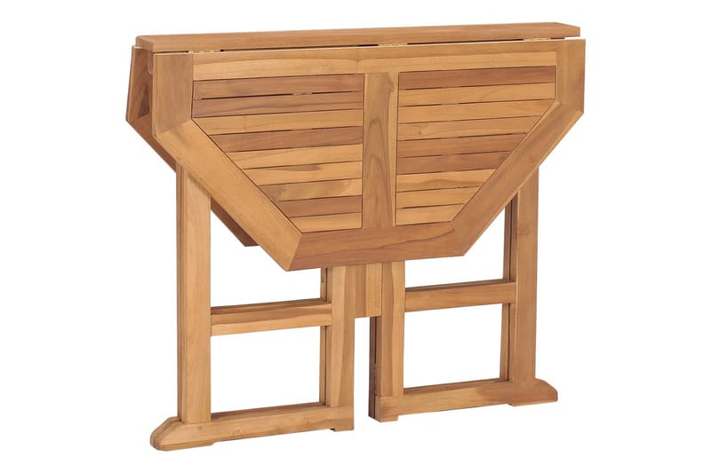 Sammenleggbart hagebord 90x90x75 cm heltre teak - Brun - Hagemøbler - Hagebord - Spisebord ute