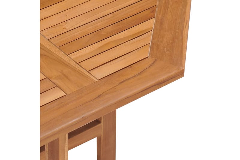 Sammenleggbart hagebord 90x90x75 cm heltre teak - Brun - Hagemøbler - Hagebord - Spisebord ute