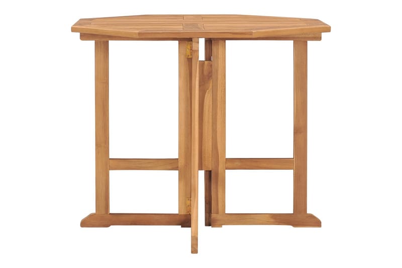 Sammenleggbart hagebord 90x90x75 cm heltre teak - Brun - Hagemøbler - Hagebord - Spisebord ute