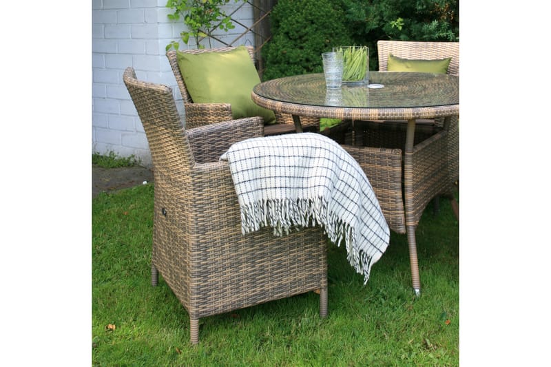 Bord WICKER D100xH71cm cappuccino - Hagemøbler - Hagebord - Spisebord ute