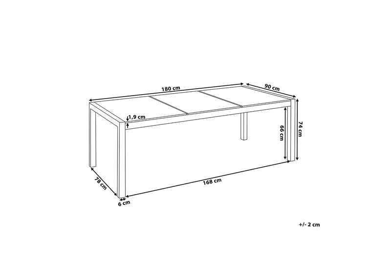 Grosseto Hagebord 180 cm - Grå - Hagemøbler - Hagebord - Spisebord ute