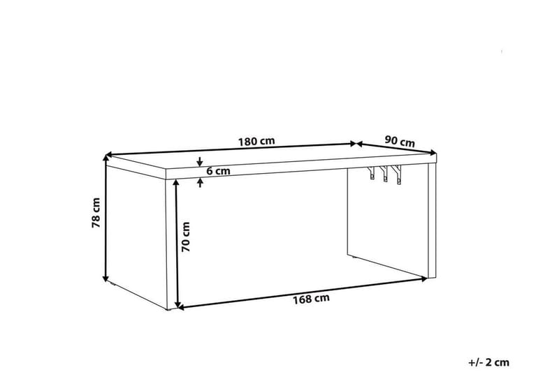 Hagebord 180 x 90 cm grå U-formet TARANTO - Grå - Hagemøbler - Hagebord - Spisebord ute