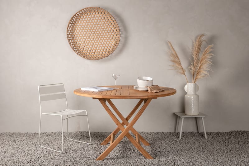 Kenya Spisebord Rundt Ø120 cm - Beige - Hagemøbler - Hagebord - Spisebord ute