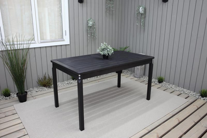 Olivio Spisebord 135x77 cm - Svart - Hagemøbler - Hagebord - Spisebord ute