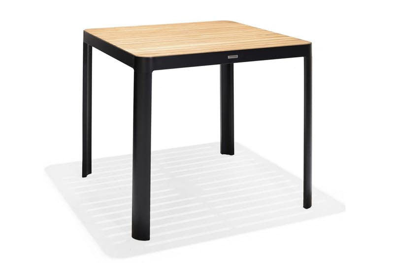 Portals bord 95 cm - Svart/Tre - Spisebord ute - Hagemøbler barn