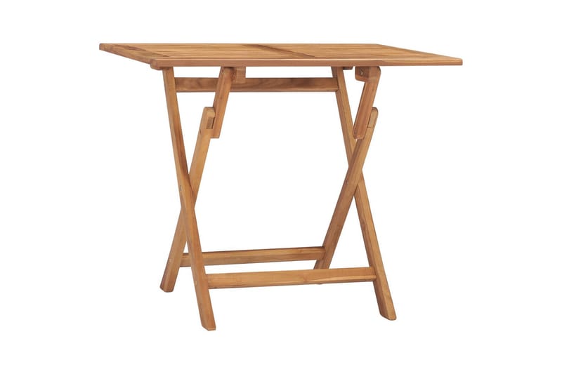 Sammenleggbart hagebord 90x60x75 cm heltre teak - Brun - Hagemøbler - Hagebord - Spisebord ute