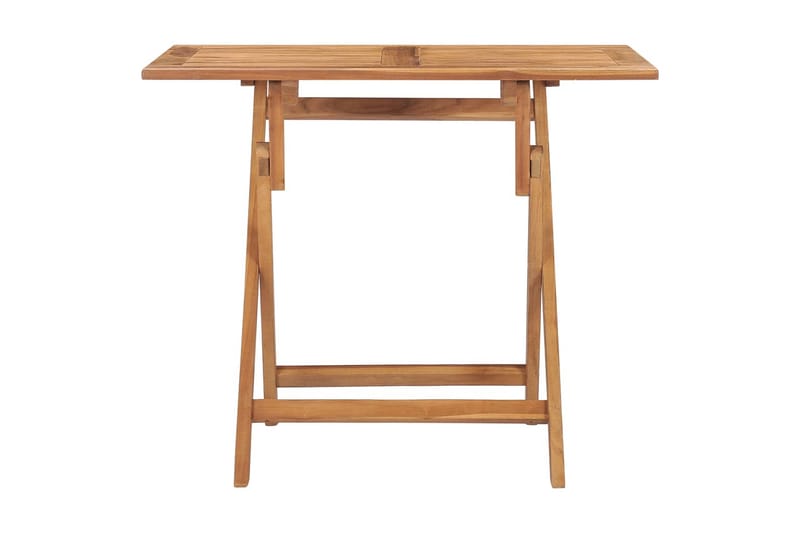 Sammenleggbart hagebord 90x60x75 cm heltre teak - Brun - Hagemøbler - Hagebord - Spisebord ute