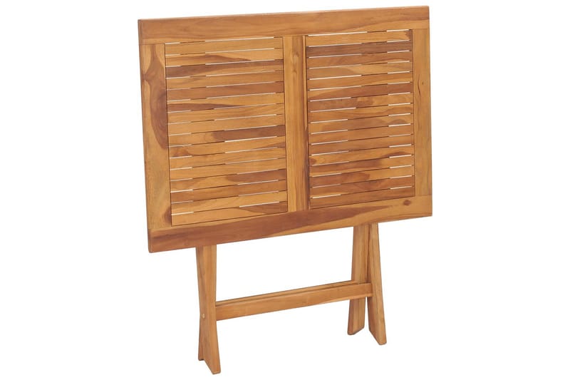 Sammenleggbart hagebord 90x60x75 cm heltre teak - Brun - Hagemøbler - Hagebord - Spisebord ute