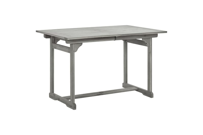 Utendørs spisebord (120-170)x80x75 cm heltre akasie - Grå - Hagemøbler - Hagebord - Spisebord ute