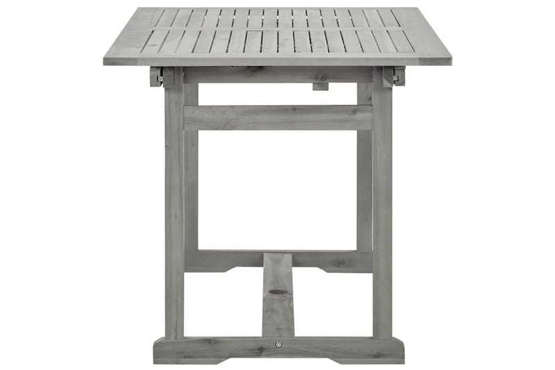 Utendørs spisebord (120-170)x80x75 cm heltre akasie - Grå - Hagemøbler - Hagebord - Spisebord ute