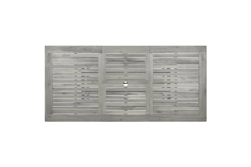 Utendørs spisebord (120-170)x80x75 cm heltre akasie - Grå - Hagemøbler - Hagebord - Spisebord ute