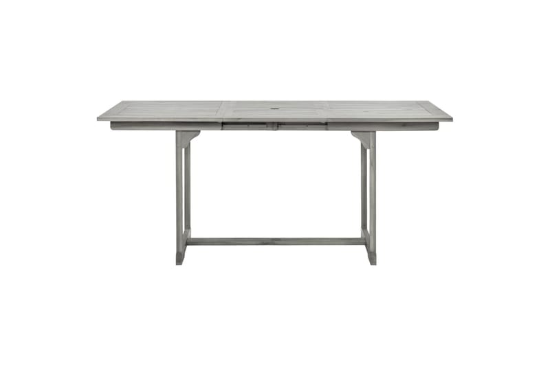 Utendørs spisebord (120-170)x80x75 cm heltre akasie - Grå - Hagemøbler - Hagebord - Spisebord ute