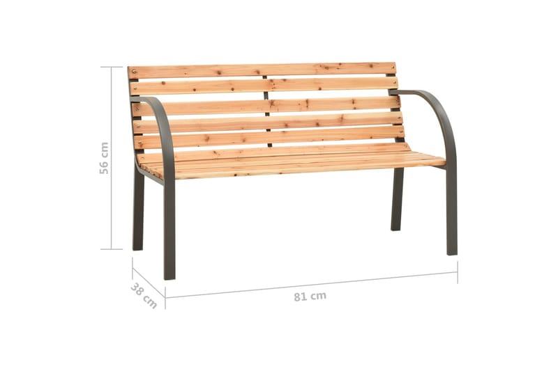 Hagebenk for barn 81 cm kinesisk gran - Brun - Hagemøbler - Utesofa - Benker