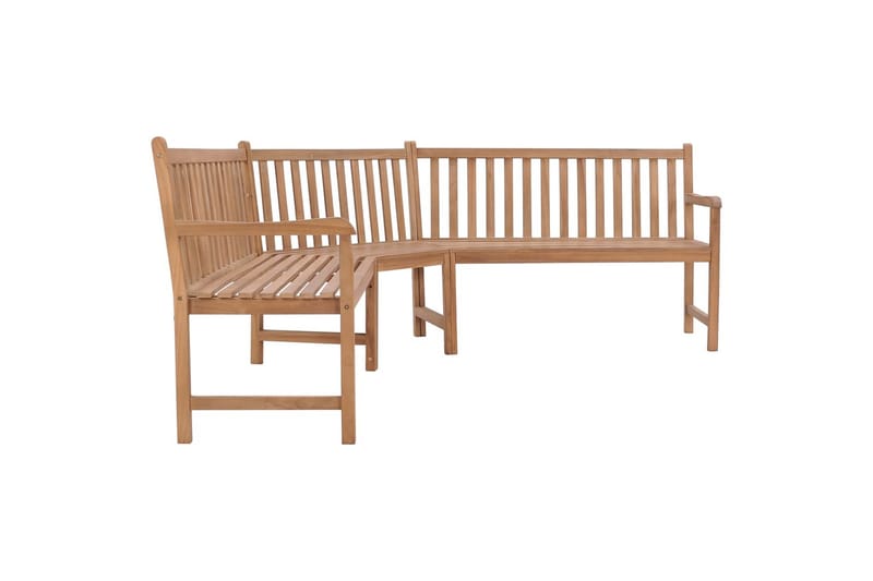 Hjørnebenk for hage 185x185x90 cm heltre teak - Brun - Hagemøbler - Utesofa - Benker