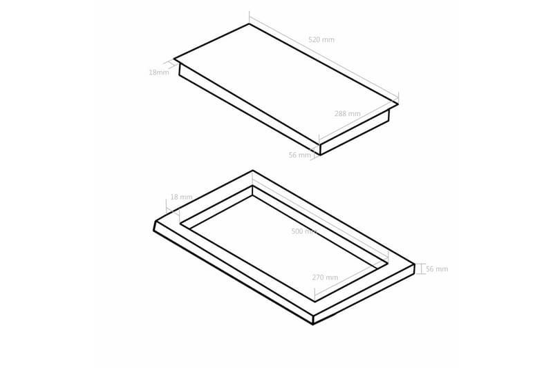 Induksjonskomfyr med 2 plater berøringskontroll glass 3500 W - Hagemøbler - Utesofa - Benker