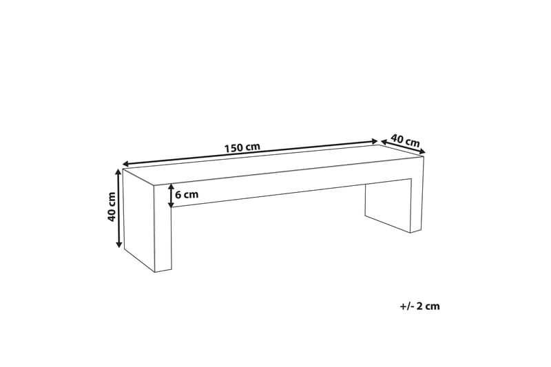 Talsano Hagebenk 150 cm - Grå - Hagemøbler - Utesofa - Benker