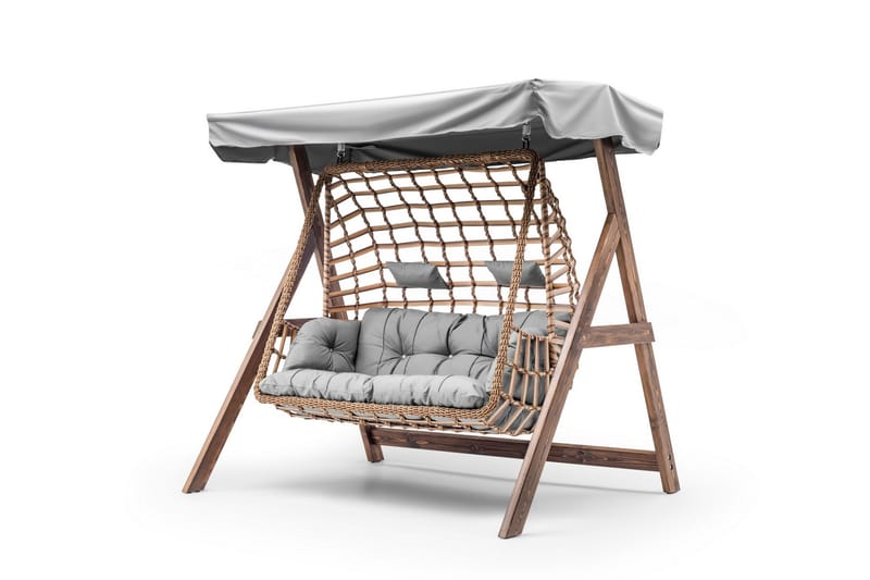 Girne Komplett Hammock 190 cm - Grå - Hagemøbler - Utesofa - Hammocker