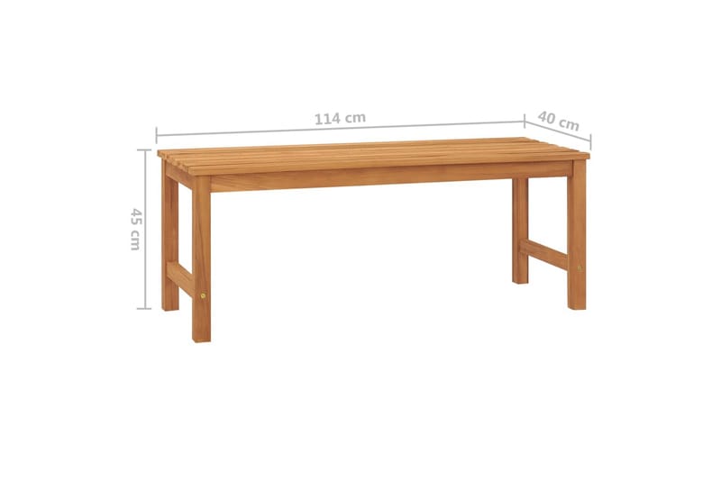 Hagebenk 114 cm heltre teak - Brun - Hagemøbler - Utesofa - Benker