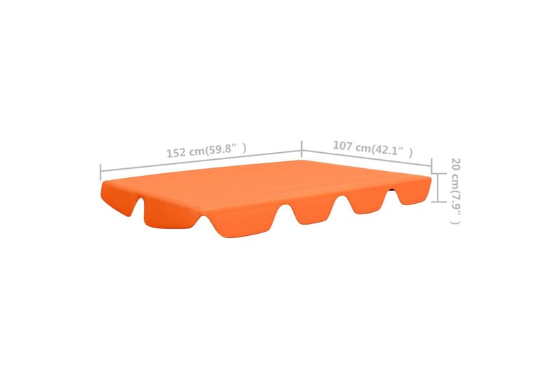 Erstatningsbaldakin til hagehuske oransje 192x147cm 270 g/m² - Oransj - Hagemøbler - Utesofa - Hammocker - Hammock tak