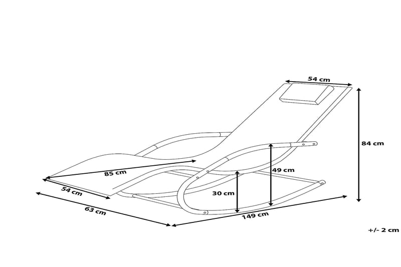 Carano Solstol 149 cm - Blå - Hagemøbler - Stoler & Lenestoler - Solstoler