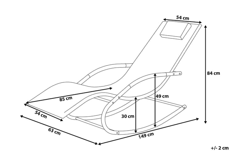 Carano Solstol 149 cm - Grå - Hagemøbler - Stoler & Lenestoler - Solstoler