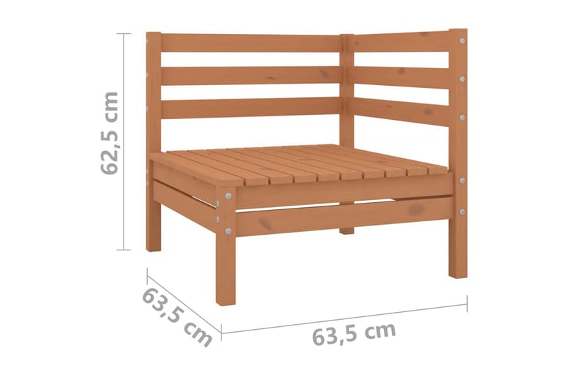 Hagesofagruppe 10 deler honningbrun heltre furu - Brun - Hagemøbler - Loungemøbler - Loungesett