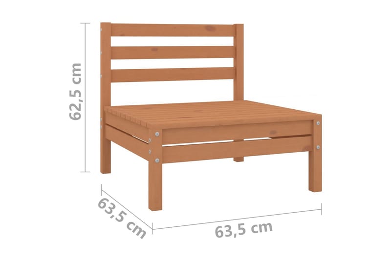 Hagesofagruppe 11 deler honningbrun heltre furu - Brun - Hagemøbler - Loungemøbler - Loungesett