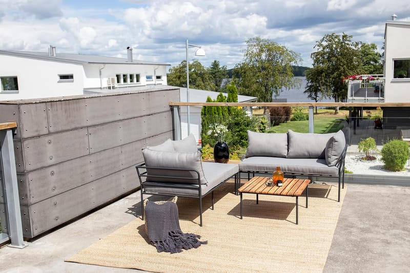 Penh Hjørnesofa Svart/Natur - Venture Home - Verandamøbler - Sofagruppe utendørs - Loungesett